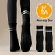 thumbnail image 4 of Calcetines de algodón antideslizantes para mujer, ideales para entrenamientos, gimnasio, pilates y barra, diseño transpirable, 3 opciones de color, calcetines de yoga antideslizantes,, 4 of 7