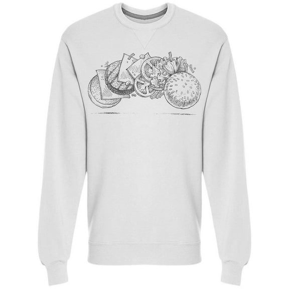 Delicious Burger Recipe Sweatshirt Men's -Image by Shutterstock