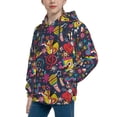 thumbnail image 2 of Lsque Rock Music Patten Youth Hoodie Sweatshirt Pullover with Kangaroo Pocket Boys and Girls Hoodie Warm Hoodie for Kids-Medium, 2 of 6