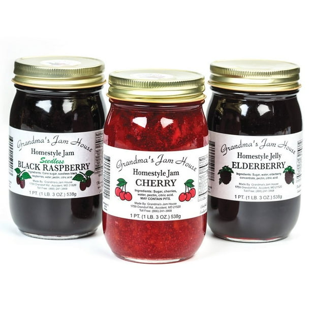 Grandma's Jam House All Natural Double Berry Jam USA Made 19 Oz
