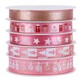 thumbnail image 1 of 5 Rolls of Christmas Printed Ribbon Holiday Gift Decorative Band Ribbon for Wrapping DIY Crafts, 1 of 6