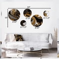 thumbnail image 4 of Designart "Marbled Dreamscape Gold and Black II" Modern Geometric Metal Wall Art Set of 5 Piece, 4 of 5