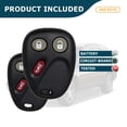 thumbnail image 5 of AKS KEYS New Replacement Keyless Remote Fob for GM 2002 - 2009 3B - MYT3X6898B (2 Pack), 5 of 6