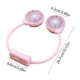 thumbnail image 3 of ROLKFUK Portable Folding Neck Fan, 3 Speeds Rechargeable Personal Fan, USB Powered Mini Handheld Fan for Travel Office Outdoor, Pink, 3 of 6