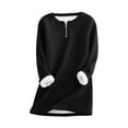 thumbnail image 2 of IMENGL Quarter zip pullover thermal shirts for women, Black 2XL, Size M-3XL, 2 of 7