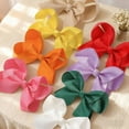 thumbnail image 4 of JoyBowie 13-Piece Girls' Hair Accessory Set: 12 Solid-Color Bows + 1 Large Hair Ornament — Perfect for Casual Daily Wear, 4 of 9