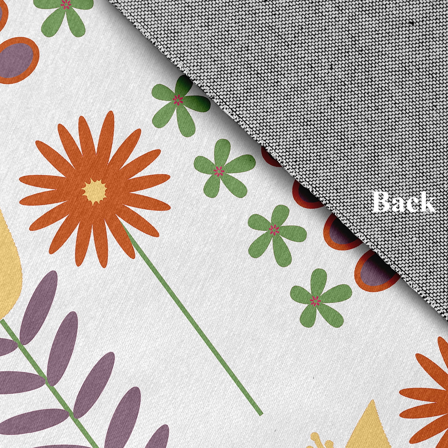 18" x 30" Simply Daisy Daisy May's Garden Scandinavian Chenille Area Rug, White