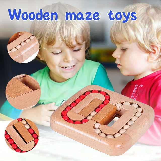 Wood Table Maze Balance Board Table Maze Flat Ball Game For Kids And Adults