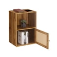 thumbnail image 4 of Extra Storage Weave 1 Door Cabinet with Shelf Brown: Bohemian Style, Laminate Surface, Fixed Shelf, 4 of 8
