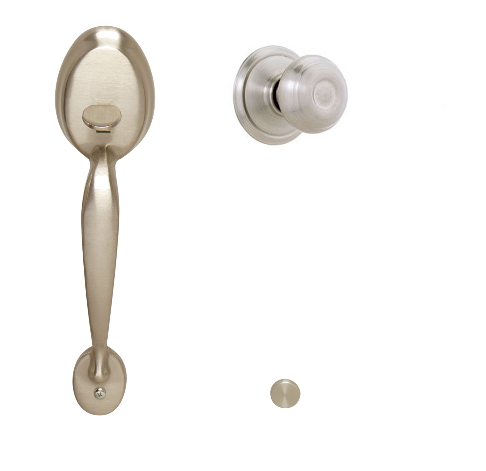 Schlage FE285 Century Plymouth Bottom Half Handleset - Satin Nickel, With Latch & Strike, Reversible For Left/Right Doors 3 thumbnail image