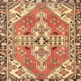 thumbnail image 1 of Ahgly Company Indoor Square Traditional Mahogany Brown Persian Area Rugs, 4' Square, 1 of 6