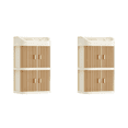 thumbnail image 1 of Vitrina de cosméticos de 3 capas organizador de cuidado de la piel para encimera de tocador (Beige), 1 of 2