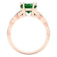thumbnail image 4 of 2.1ct heart cut green emerald 14k rose gold Bridal Wedding Engagement Promise Anniversary Ring for Women size 9, 4 of 7