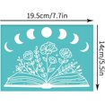thumbnail image 2 of 2 plantillas autoadhesivas para serigrafía - Diseños de flores, libros y lunas. Lavables y reutilizables., 2 of 9