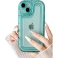 thumbnail image 2 of Compatible with iPhone 14 Pro Max Case,Transparent Candy Color Bumper Shockproof Silicone Phone Case for iPhone 14 Pro Max,Lake Blue, 2 of 11