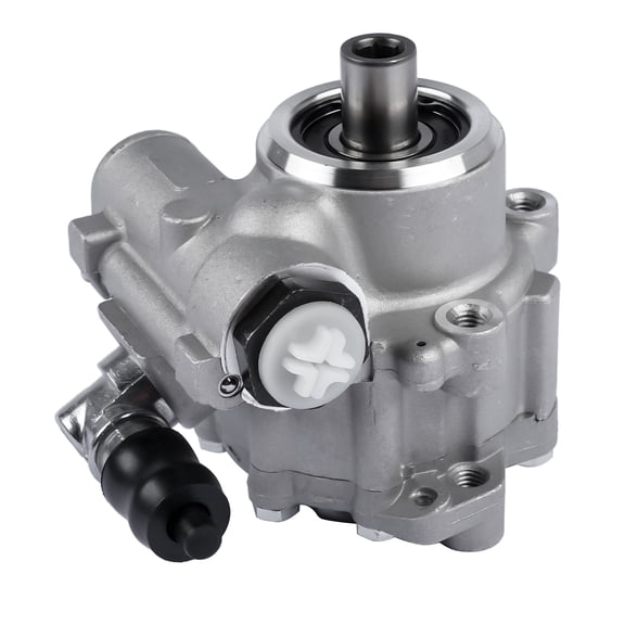 NEWZQ Power Steering Pump w/o Pulley for Cadillac CTS V6 3.0L 3.6L V6 2008-2014 Silver 1Pc