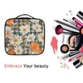 thumbnail image 6 of FORMRS Travel Makeup Bag Large Capacity Train Case Cosmetic Organizer with Adjustable Dividers, Sunny Blooms, 6 of 8