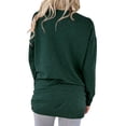 thumbnail image 2 of TWZH Women Monday Sunday Sunflower Print Round Neck Long Sleeve Pocket T-Shirt Tops, 2 of 6