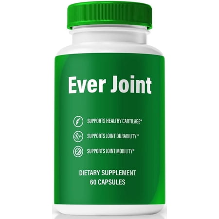 Ever Joint Capsules – Premium All-Natural Bones & Joint Support Pills Formulated for Enhanced Flexibility and a Full Range of Motion, Official EverJoint Reviews (60 Capsules)