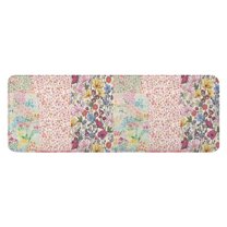 Pioneer Flower Floral Print Pattern Kitchen Rug Mat,Kitchen Runner Rugs Non Skid Washable,Decorative Kitchen Floor Mats for Kitchen,Sink,Laundry,17"x47.2"