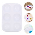 thumbnail image 1 of HEATSHAKING 30Pcs White Plastic Painting Palette Easy to Clean Reusable Compact Palette for Color Mixing, 1 of 8