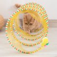 thumbnail image 3 of kusrkot Folded Cat Tunnel Foldable Tubes Steel Wire Interactive Toys Passage Pet Yellow, 3 of 9