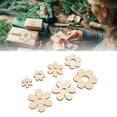 thumbnail image 1 of Chip De Flores De Madera, Recortes De Madera Sin Terminar, Aspecto De Ciruela Artesanal Para Vacaciones, 1 of 7