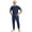 Dark Blue, variant on Mens Special Needs Clothing Back Zipper Jumpsuit Breathable Cotton Adaptive Wear for Seniors Elderly Black M