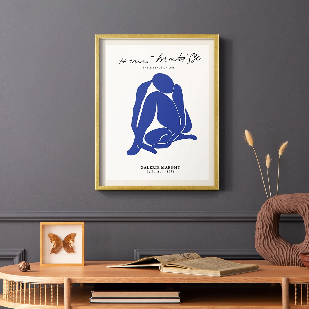 Matisse CXVI Framed Print in Gold Solid Wood 11 x 14 Framed Print