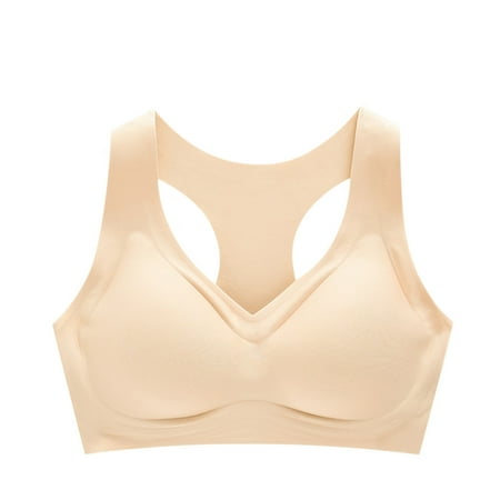 

Sehao Workout Bra Women s Sport Fitness V-neck Underwear With Unrimmed Vest Bra Nylon Push Up Bras for Women Intimates