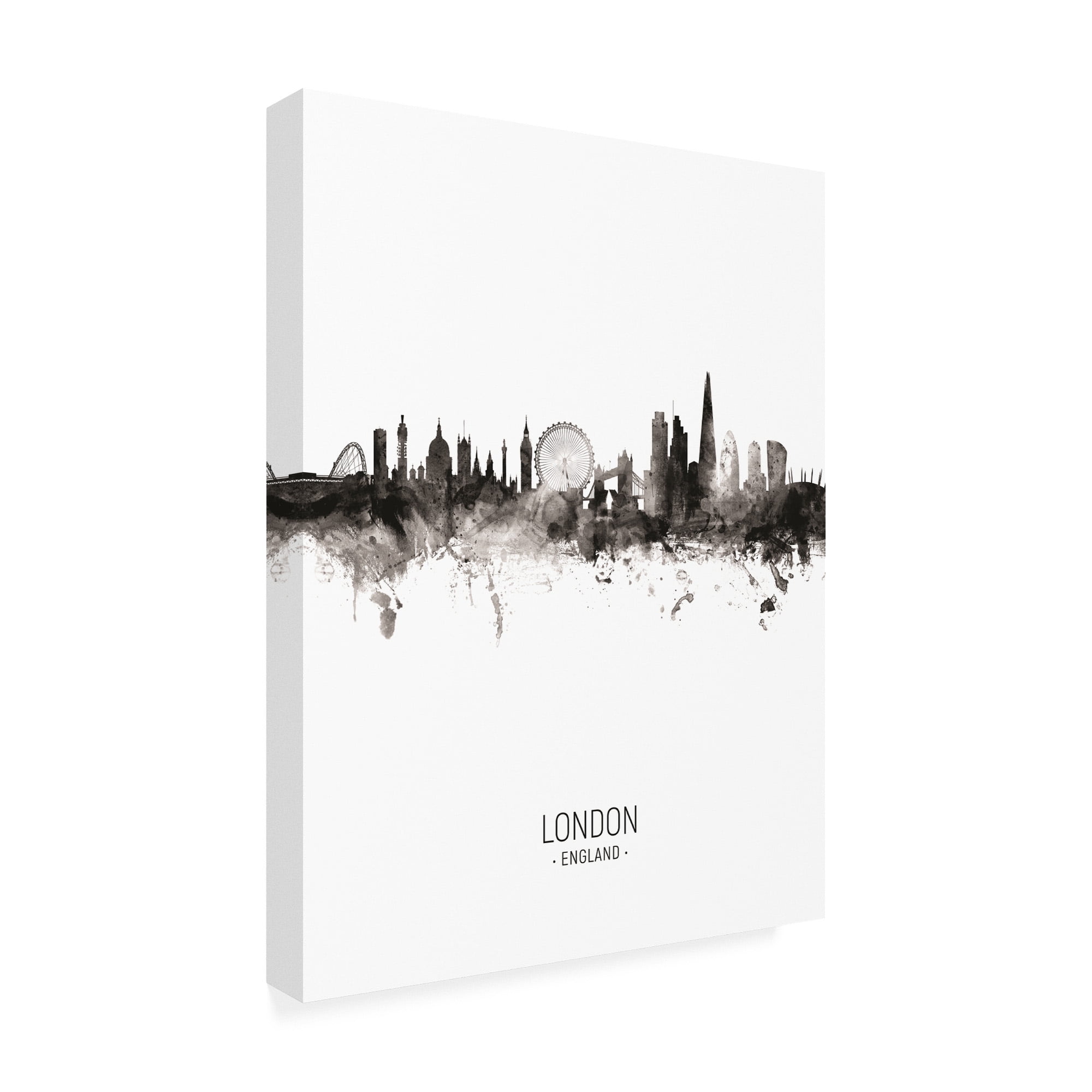 Trademark Fine Art 'London England Skyline Portrait II' Canvas Art by Michael Tompsett