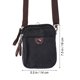 thumbnail image 5 of Bolso bandolera de lona con cremallera para hombre, bolso informal de viaje militar (negro), 5 of 7
