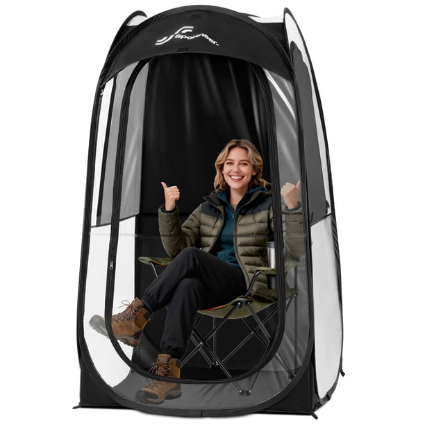 Carpa deportiva Sportneer plegable instantánea 94 x 94 x 161 cm, refugio transparente