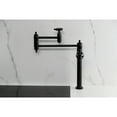 thumbnail image 3 of Kingston Brass KS3700RKX Webb Deck Mount Pot Filler Faucet with Knurled Handle, Matte Black, 3 of 7