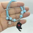 thumbnail image 3 of Yungqi-pulsera de gato con dibujos de animales para niñas y mujeres, regalo de amistad, colgante de flor esmaltada, correa, pulseras de cuerda, joyería, 3 of 5