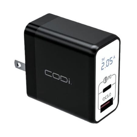 UPC: 0633886014702 | CODi Dual Port 30W Wall Charger/AC Adapter USB-C USB-A Outputs A01104