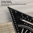 thumbnail image 3 of Aluminum Triangle Protractor, Robust 30 45 60 Protractor with  Marking, Metric Triangle Ruler, 3 of 7