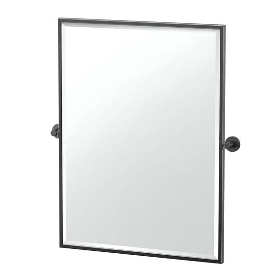 Gatco Reveal 32.5" Framed Rectangle Mirror, Matte Black