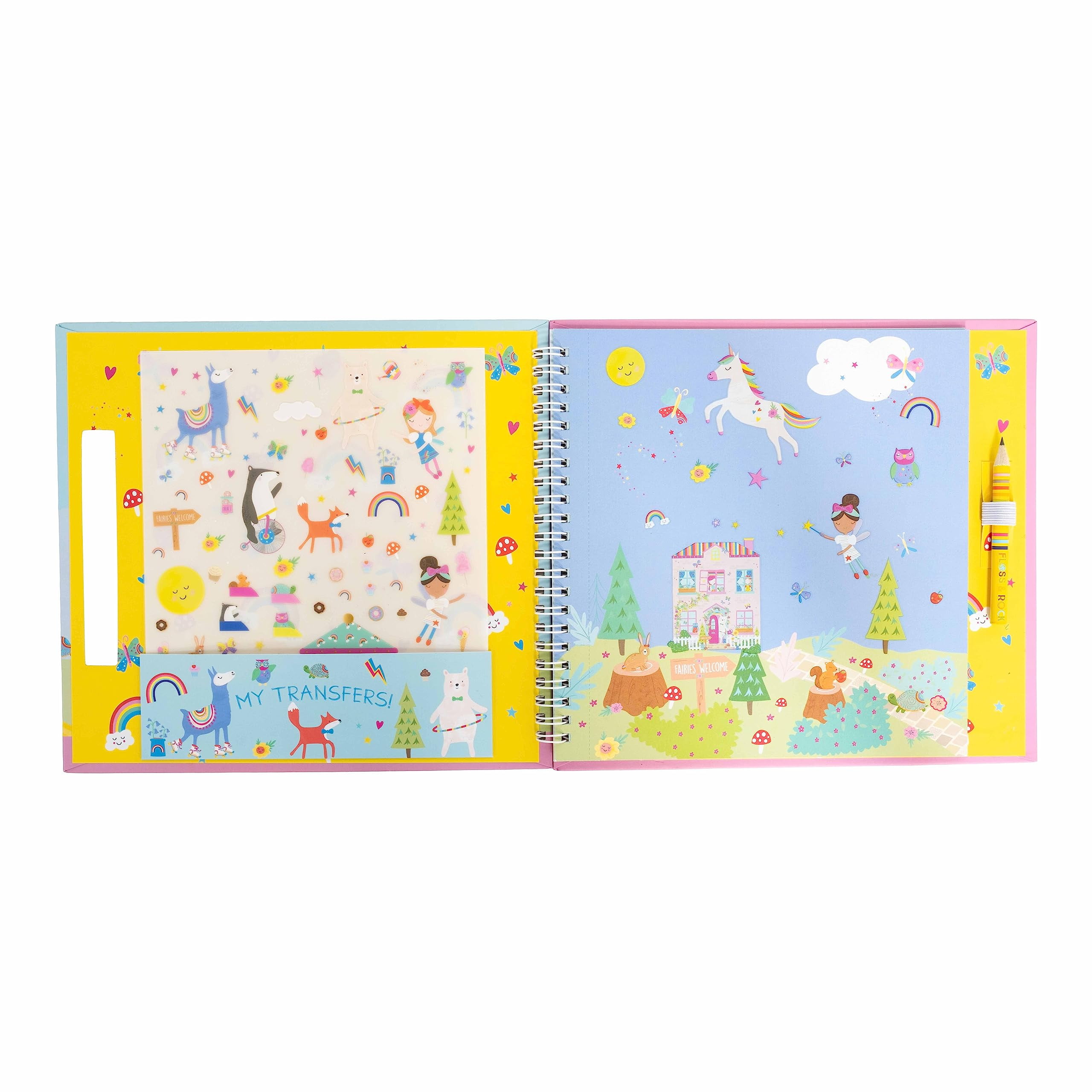 Floss & Rock Rainbow Fairy Transfer Fun – Gioco Creativo Con Oltre 150 Trasferibili Per Bambini 3+, Eco-Friendly, Certificato FSC