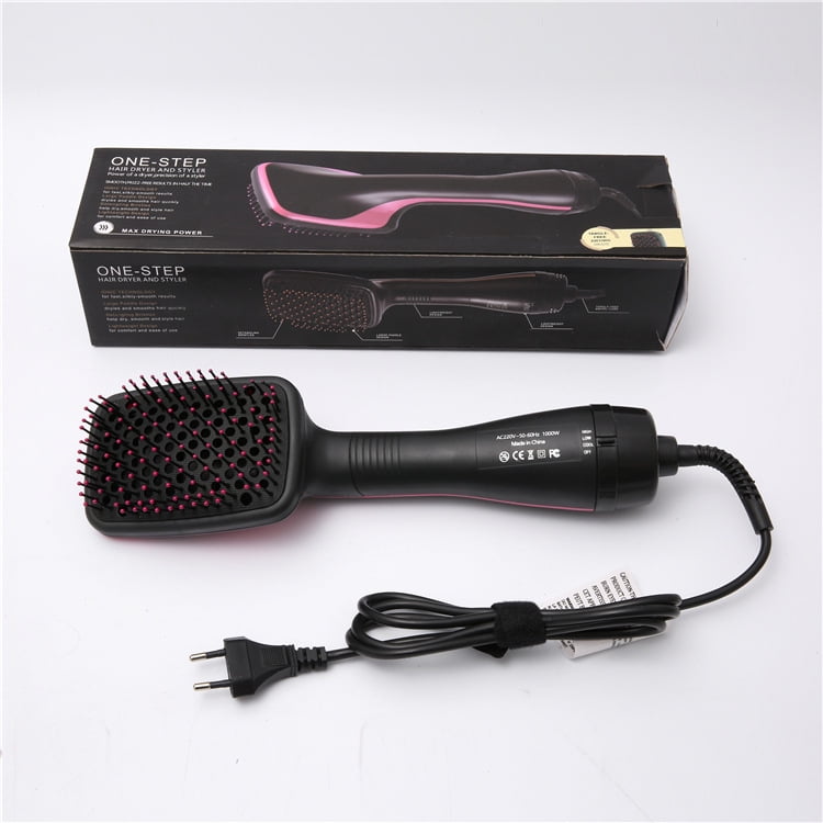 1000w Hot and Cold Air Comb Hair Straightener Curler Electric Hair Dryer Hair Brush Hair Straightener Comb Hair Brush Professional Hair Dryer and