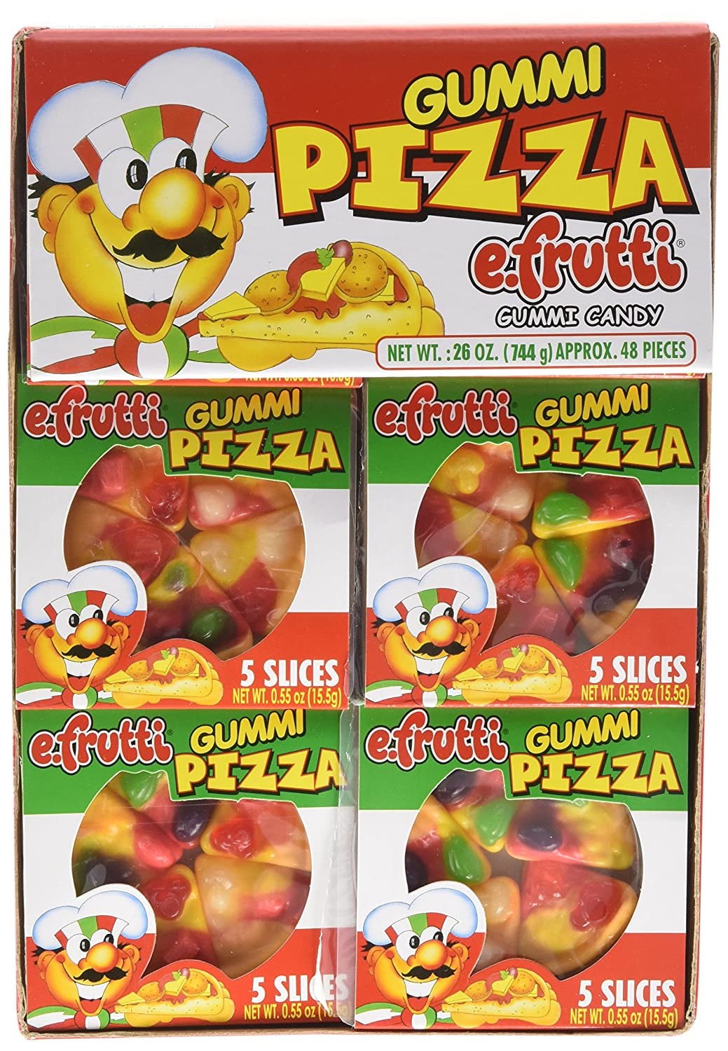 E-Frutti Gummi Pizza .55oz 8/48ct