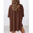 thumbnail image 2 of PRETTYGARDEN Women's Two Piece Lounge Set Summer Casual Oversized Shirts Biker Shorts Matching Airport Travel Outfit, 2 of 7