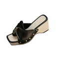 thumbnail image 3 of Lenago Women's Wedge Sandals Slip-On Flatform Shoes Soft Suede Comfortable Fit Boho Chic Perfect with Casual Dressy Summer Vacation Beach Fashion, 3 of 10