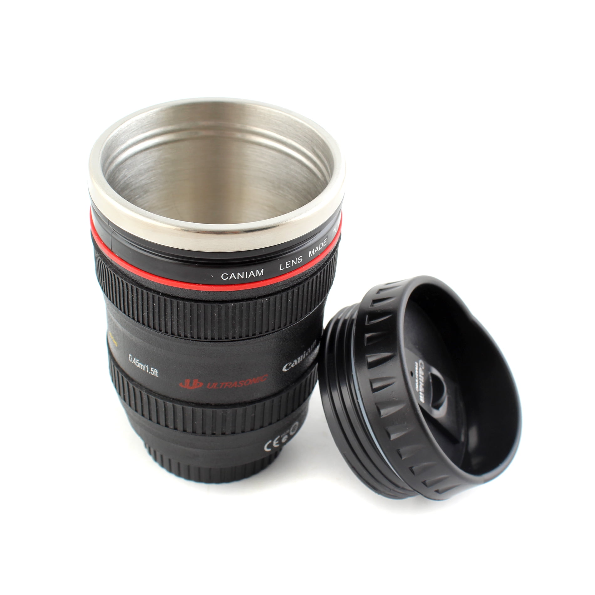 Camera Lens Stainless Steel Cup 24105 Coffee Tea Travel Mug Thermos