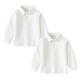 thumbnail image 4 of Cnuiaeg 2-Pack School Uniform Tagless Polo Tshirt for Little Boys & Big Boys,Color White,Size 12-18 Months, 4 of 4