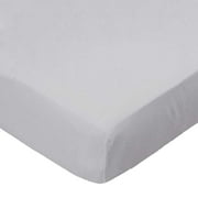 SheetWorld Fitted 100% Cotton Flannel Play Yard Sheet Fits BabyBjorn Travel Crib Light 24 x 42, Flannel - Silver Grey