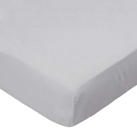SheetWorld Fitted 100% Cotton Flannel Play Yard Sheet Fits BabyBjorn Travel Crib Light 24 x 42, Flannel - Silver Grey