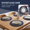 thumbnail image 3 of Unique Bargains 6Pcs Woven Dining Table Decor Round Placemats Dark Blue 11.8x11.8in, 3 of 5