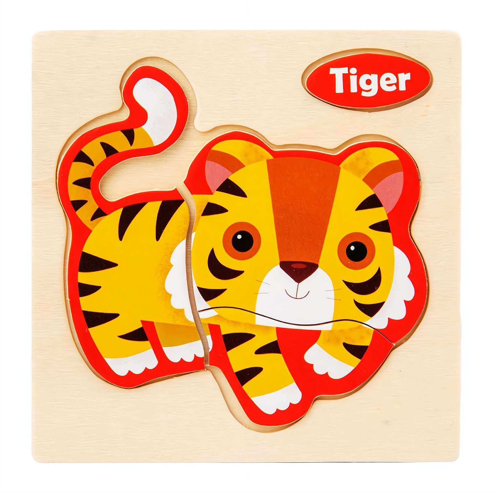 Wooden Toddler Jigsaw Puzzles 3D Cartoon Animal & Vehicle Learning Board Montessori Early Educational Intelligence Toys for Boys Girls