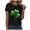 Black, variant on Clover St Patricks Day Shamrock St Pattys Day Irish Shirt for Women (Sky Blue, L)